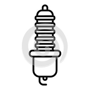 Car sparkplug icon outline vector. Engine plug