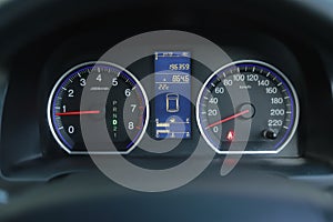 Car speed meter dashboard and cockpit.