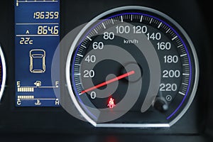 Car speed meter dashboard and cockpit.