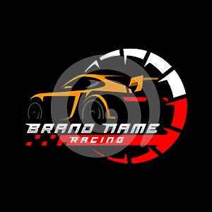 Car With Speed Racing Logo