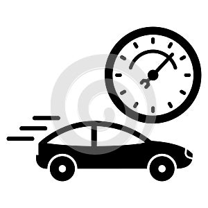 Car speed test Isolated Vector icon that can be easily modified or edited