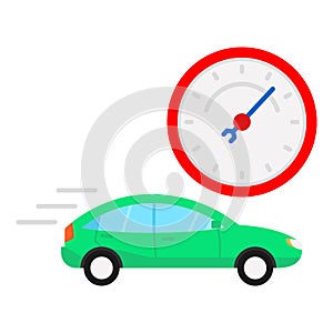 Car speed test Isolated Vector icon that can be easily modified or edited