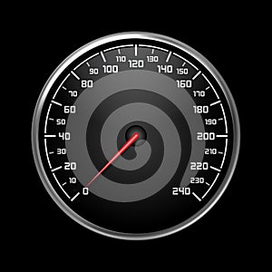 Car speedometer or auto odograph, tachometer