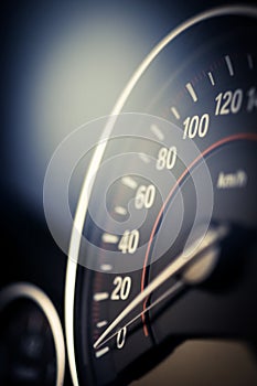 Car speedometer detail