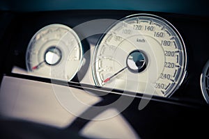 Car speedometer detail