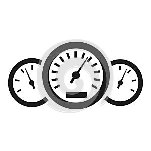 Car speedometer icon - vector