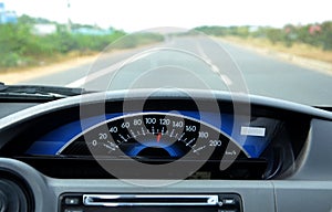Car speedometer photo