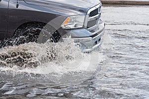 Car splash flood