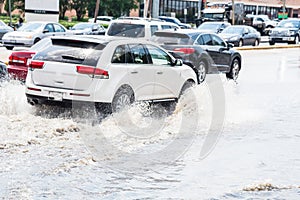 Car splash flood