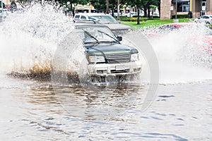 Car splash flood