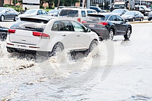 Car splash flood