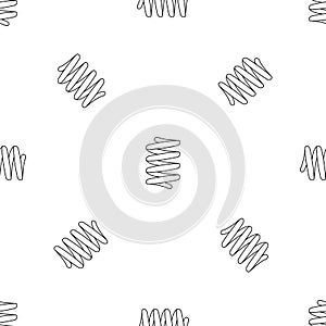 Car spring coil pattern seamless vector