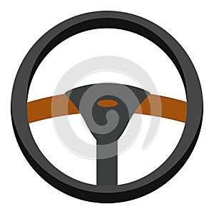 Car steering wheel icon cartoon vector. Auto vehicle
