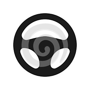 Car steering wheel vector icon, simple logo vector illustration for graphic and web design.