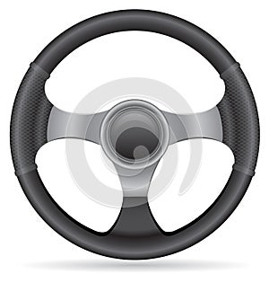 Car steering wheel vector illustration