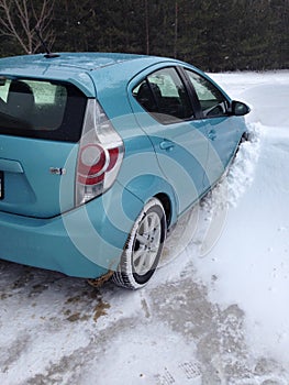 Car Stuck in Snow