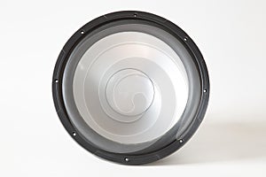 Car subwoofer on a white background. Car audio system