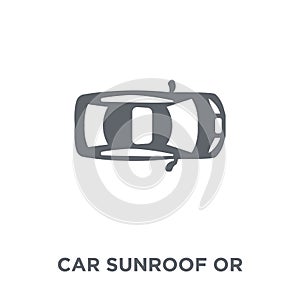 car sunroof or sunshine roof icon from Car parts collection.