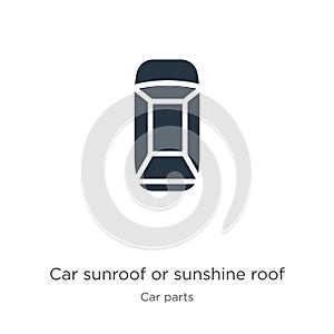 Car sunroof or sunshine roof icon vector. Trendy flat car sunroof or sunshine roof icon from car parts collection isolated on