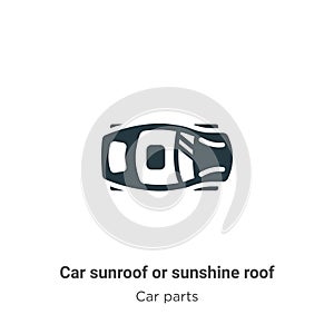 Car sunroof or sunshine roof vector icon on white background. Flat vector car sunroof or sunshine roof icon symbol sign from