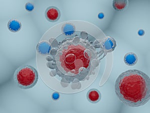 CAR T cells attacking cancer cells