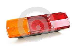 Car tail light, multi-section truck tail light, auto part, car detail white background close-up