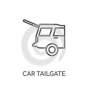 car tailgate linear icon. Modern outline car tailgate logo conce