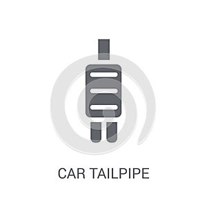 car tailpipe icon. Trendy car tailpipe logo concept on white background from car parts collection photo