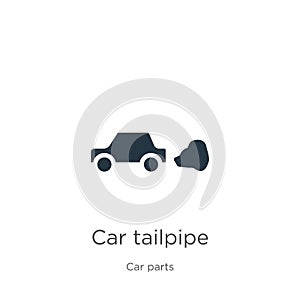 Car tailpipe icon vector. Trendy flat car tailpipe icon from car parts collection isolated on white background. Vector photo