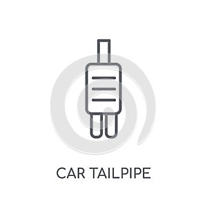 car tailpipe linear icon. Modern outline car tailpipe logo conce photo
