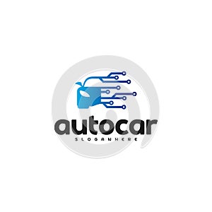 Car Tech Logo Template Design Vector. Auto car logo tech