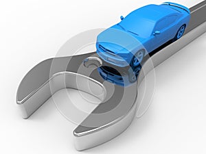 Car technical service concept