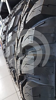 Car tire background change details close