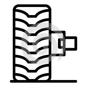 Car tire fix icon, outline style