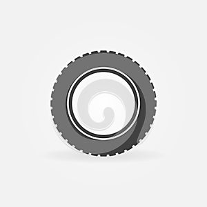 Car tire icon. Vector tyre symbol or logo element