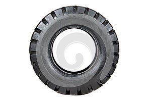 Car tire isolated on white background.