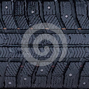 Car tire protector close-up texture