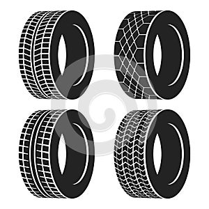 Car tire or rubber wheel for auto isolated