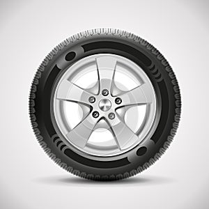 Car tire, vector