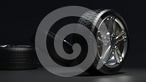 Car tires   Alloy wheels