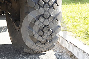 Car tires of a car for off-road driving. An all-terrain vehicle