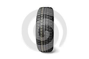 Car tires isolated on white background