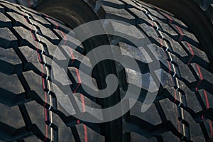 Car tires texrture background, close-up