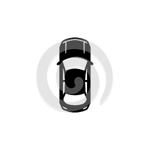 Car Top View Flat Vector Icon