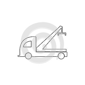 car tow service outline icon. Elements of car repair illustration icon. Signs and symbols can be used for web, logo, mobile app,