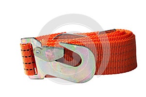 Car towing rope with metal hooks