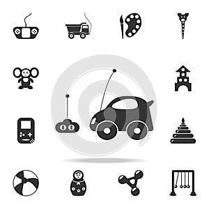 car toy with remote control icon. Detailed set of baby toys icons. Premium quality graphic design. One of the collection icons for