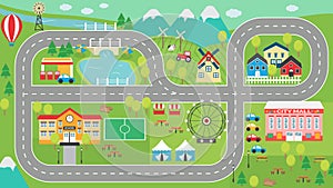 Car track play placemat HD