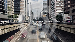 Car Traffic in Paulista Avenue photo
