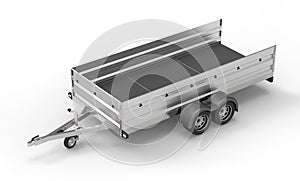 Car trailer isolated on white